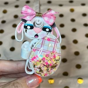 Easter bunny ribbon sculpture headband
